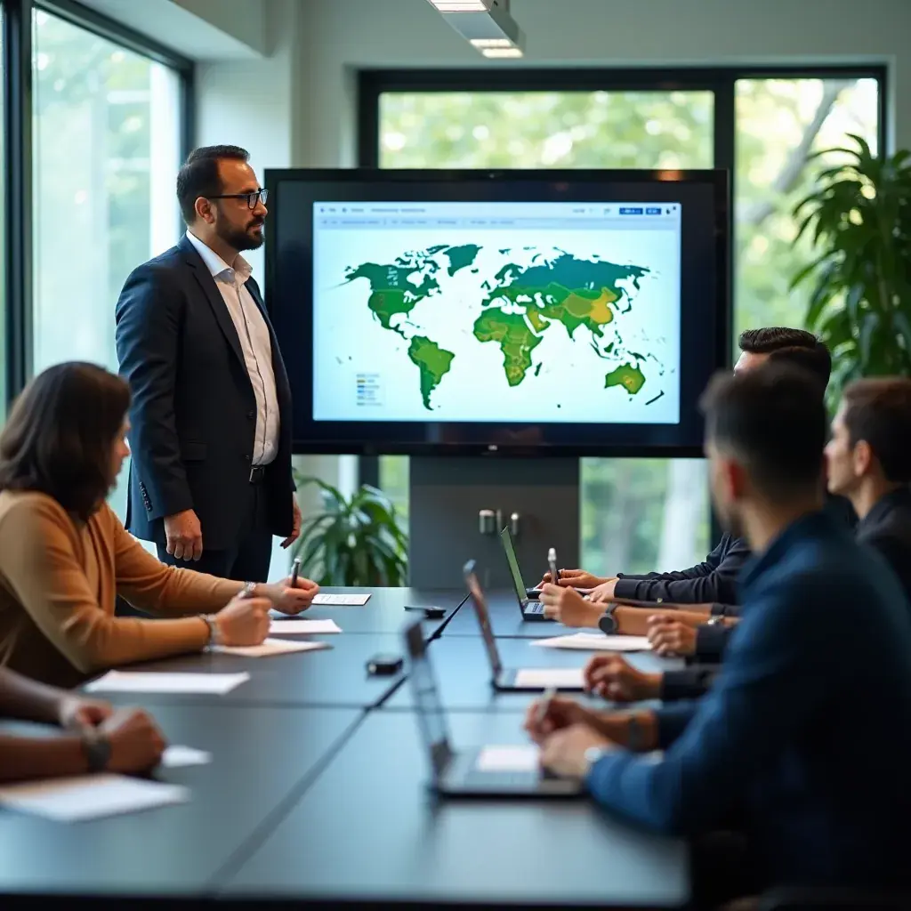 Modern office workspace